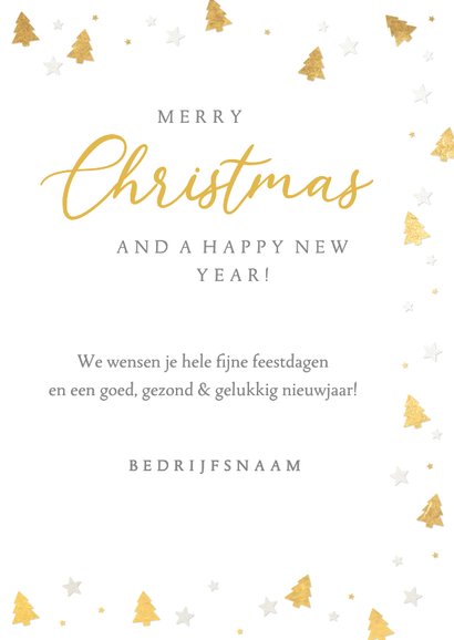 Klassieke zakelijke kerstkaart met grote foto en tekst 3