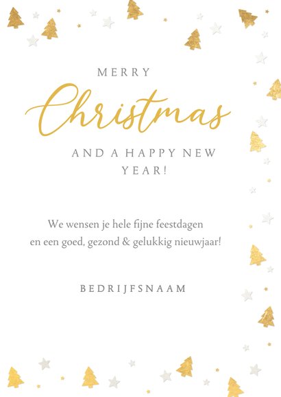 Klassieke zakelijke kerstkaart met grote foto en tekst 3