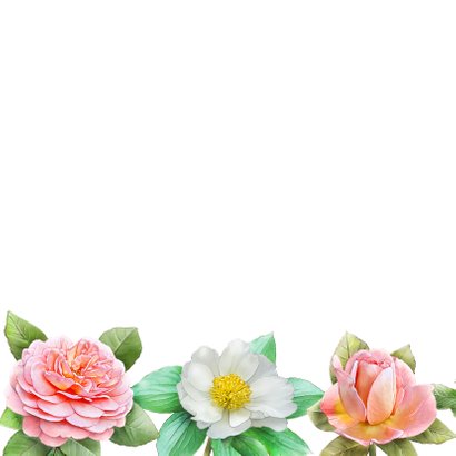 Kleurige beterschapskaart met roze en oranje-gele rozen 2