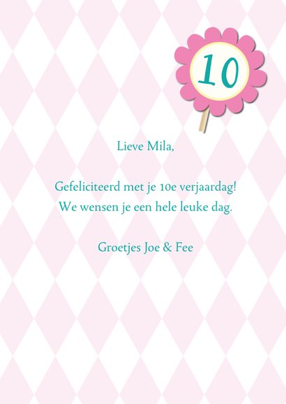 Kleurrijk ijsje met naam en leeftijd aanpasbaar 3