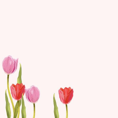  Kleurrijke felicitatiekaart tulpen narcis en naam 2