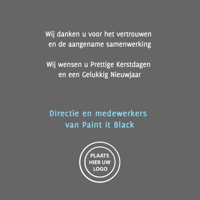 Kleurrijke kerstkaart met verfpotten 3