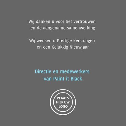 Kleurrijke kerstkaart met verfpotten 3