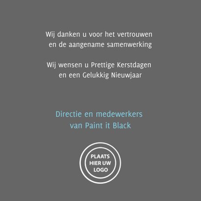 Kleurrijke kerstkaart met verfpotten 3