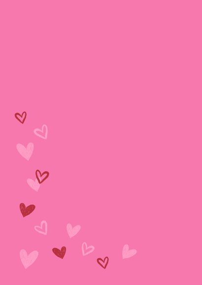 Kleurrijke valentijnskaart met een cupido beertje en hartjes 2