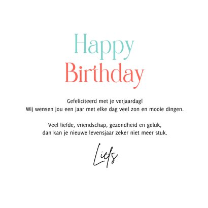Kleurrijke verjaardagskaart bloemen happy birthday 3