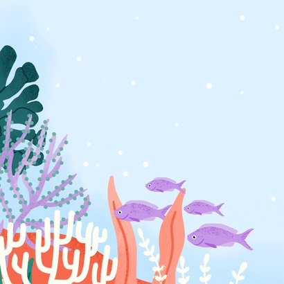 Kleurrijke verjaardagskaart onderwaterwereld 2