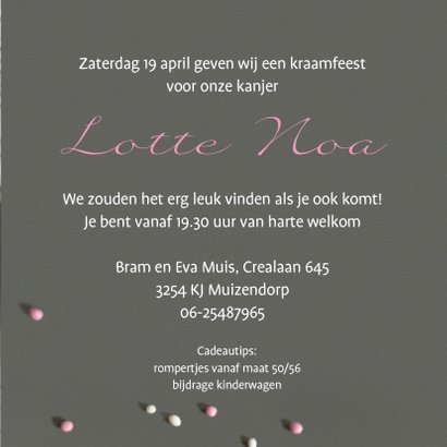Kraamfeest Muisjeshart meisje 1 3