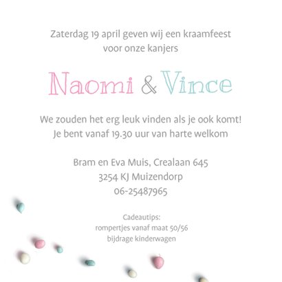 Kraamfeest Muisjeshart twin 3 3