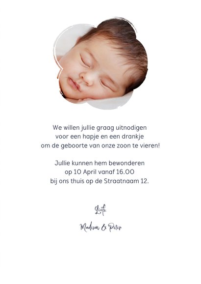 Kraamfeest of Baby Borrel uitnodiging jungle tijgers 3