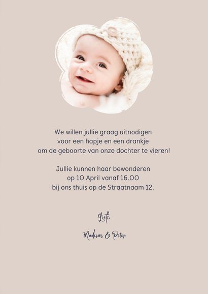 Kraamfeest of Baby borrel uitnodiging met poezen zeemeermin 3