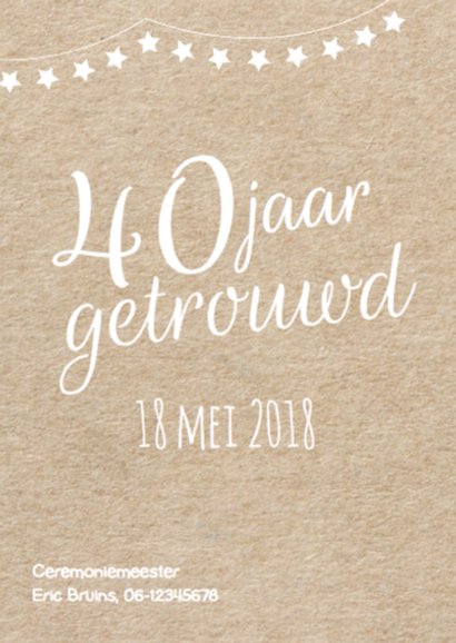 Kraft design jubileumkaart met slinger 2