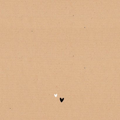 Kraftlook bedankkaart trouwen foto hartjes Achterkant