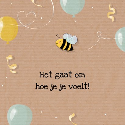 Kraftlook verjaardagskaart vliegende bij leeftijd is BIJzaak 2