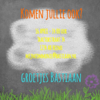 Krijtbord Communie tractor - BK 3