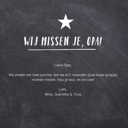 Krijtbord kaart voor de allerleukste opa van de wereld 3