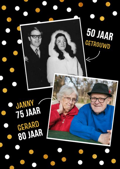 Krijtbord look dubbel feest uitnodiging jubileum & jarig 2