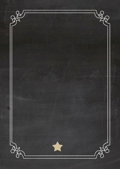 Krijtbord look met ster AV 2