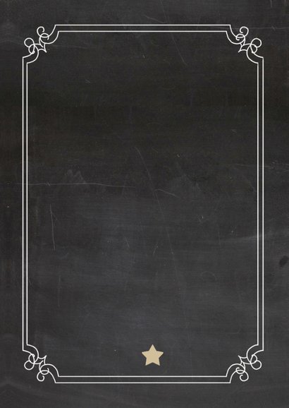 Krijtbord look met ster AV 3