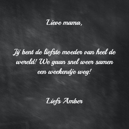 Krijtbord Love you mom! - BK 3