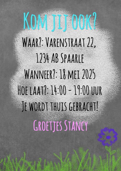 Krijtbordje feestje - BK 3