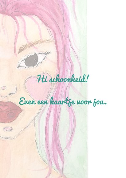 Kunstkaart van een jonge vrouw 3