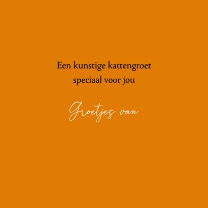Kunstkaart - Zwart roze katten 3