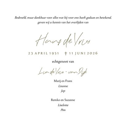 Kunstzinnige rouwkaart abstracte vormen vogels foto 3