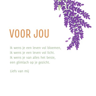 Lavendel bloemen kaartje 3