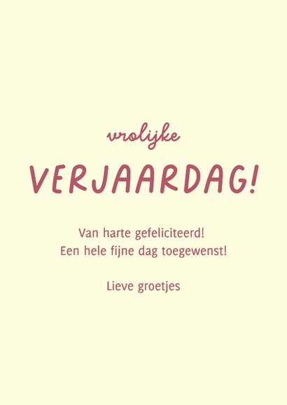 Lente verjaardagskaartje met eendje en vrolijke bloemen 3