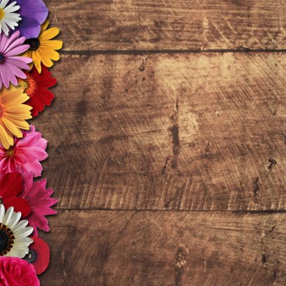 Lentefeest bloemen hout - DH 2