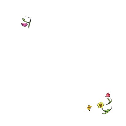 Lentekaart kinderen met bloemen 3