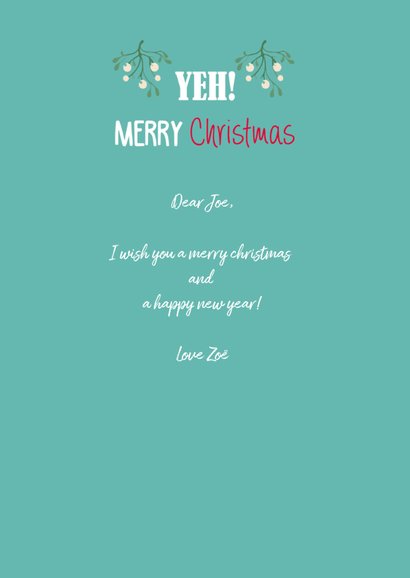 Let's kiss under the mistletoe, merry christmas 3