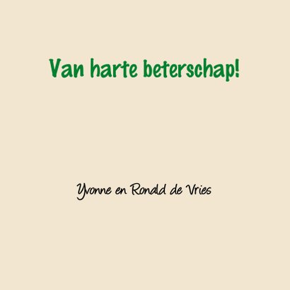 Leuke beterschapskaart met beertje en bloemen voor vrouw 2