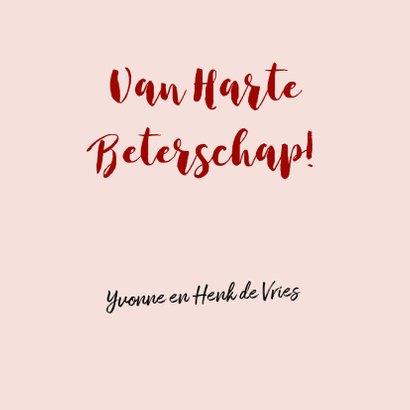 Leuke beterschapskaart met beertje en Hortensia 2