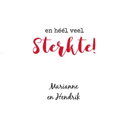 Leuke beterschapskaart witte hartjes op rode achtergrond 3
