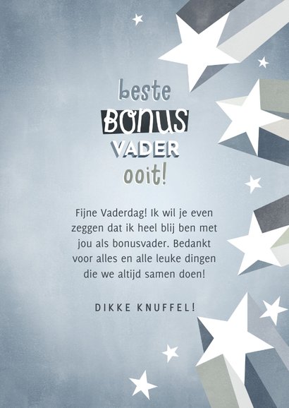 Leuke bonusvader Vaderdag kaart met sterren en typografie 3