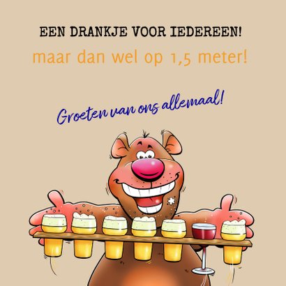 Leuke en grappige verjaardagskaart met beertjes en bier 3
