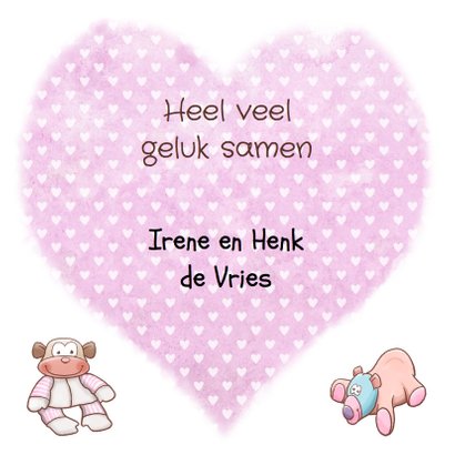 Leuke felicitatiekaart met lief meisje op hart 3