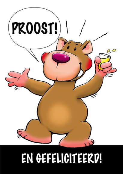 Leuke geslaagd kaart met beer, YOU DID IT! 3