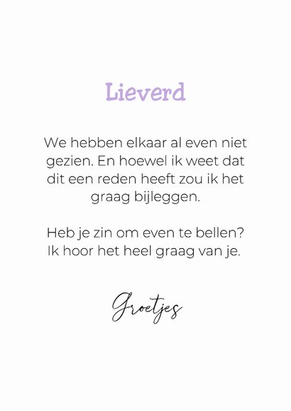 Leuke hondenkaart met vraag om even te bellen 3