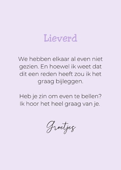 Leuke hondenkaart met vraag om even te bellen 3