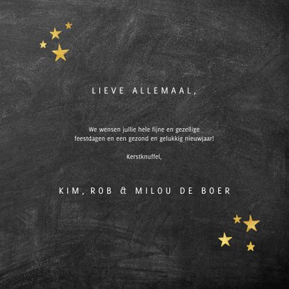 Leuke kerstkaart met kerstman, Merry Christmas en sterren 3