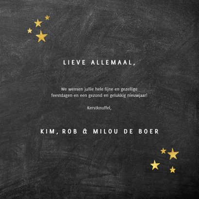 Leuke kerstkaart met kerstman, Merry Christmas en sterren 3