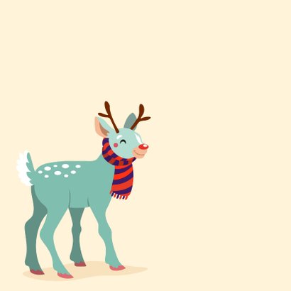 Leuke kerstkaart met rendier 2