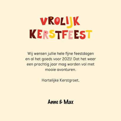 Leuke kerstkaart met rendier 3