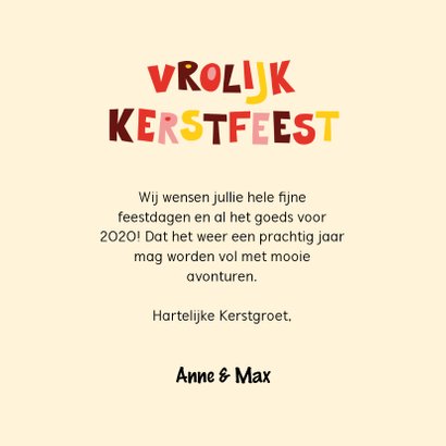 Leuke kerstkaart met rendier 3