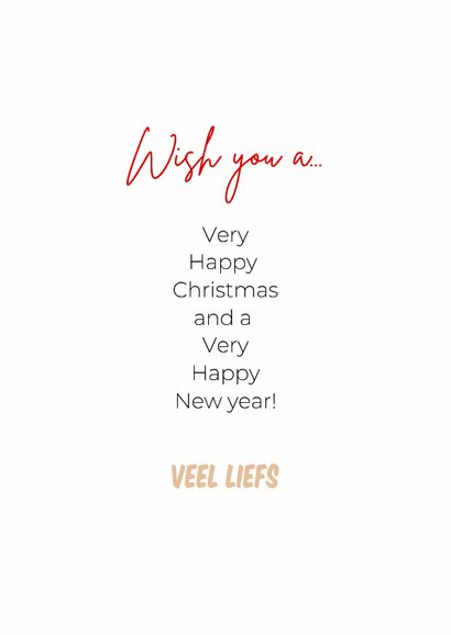 Leuke kerstkaart van hondje met kerststrik 3