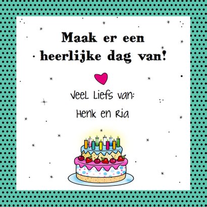 Leuke moderne verjaardagkaart celebrates 3