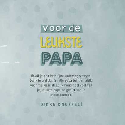 Leuke typografische vaderdag kaart "voor de leukste papa" 3